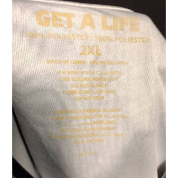 GET A LIFE Men’s Wolf Moon Howl T-Shirt Sz 2XL Long Sleeve Graphic Front/Back - Picture 5 of 5